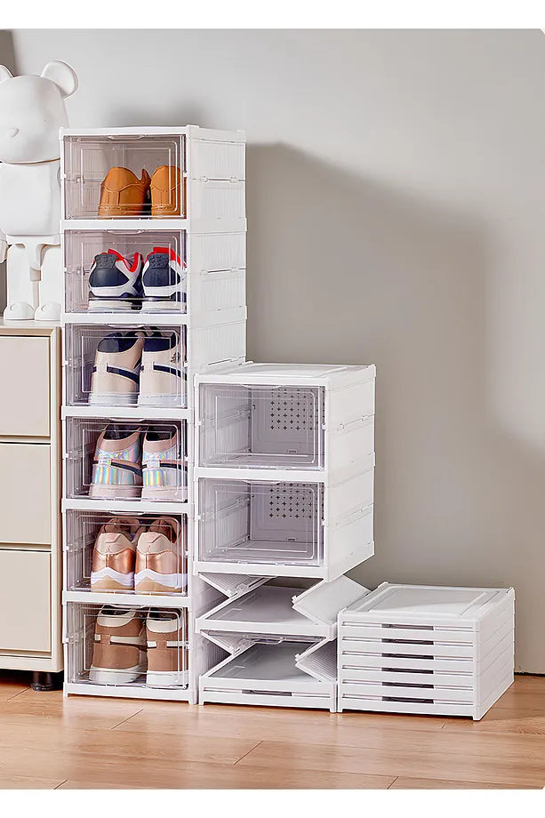 Homezy-6'lı Katlanabilir Ayakkabılık Taşınabilir Çok Amaçlı Geniş Dolap