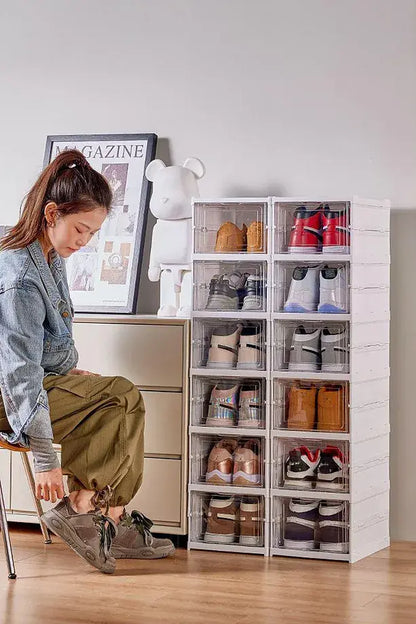 Homezy-6'lı Katlanabilir Ayakkabılık Taşınabilir Çok Amaçlı Geniş Dolap